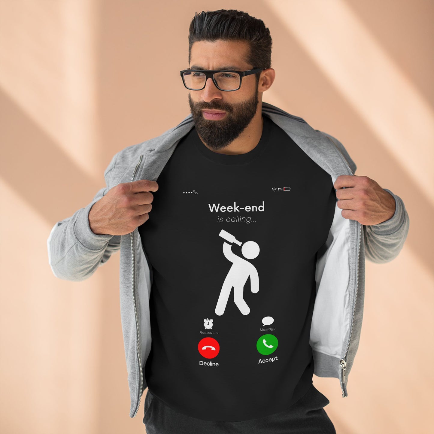 Weekend Vibes Sweatshirt - Fun Weekend Call Design