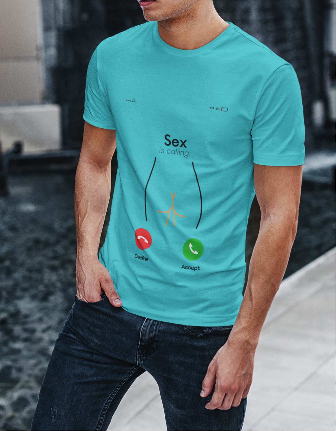 Sex is Calling T-Shirt - Bold and Playful Statement