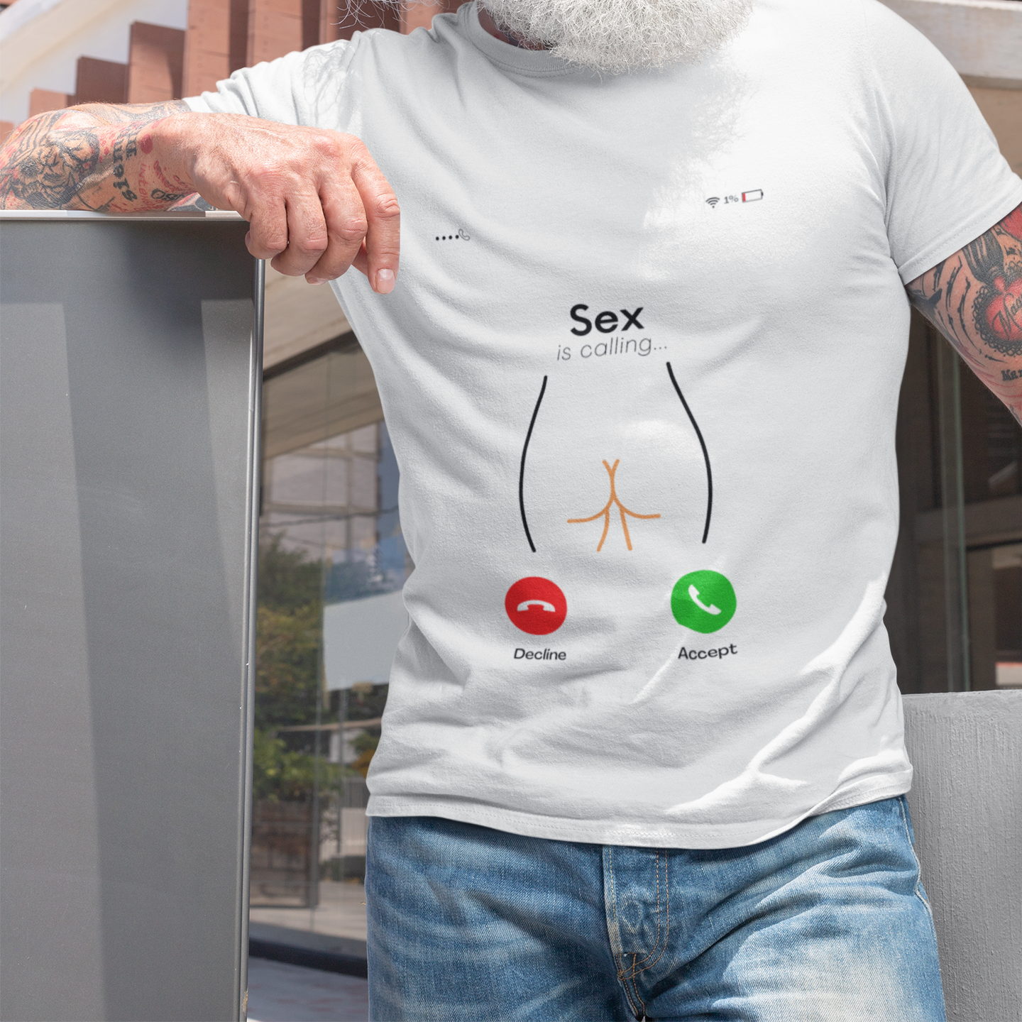 Sex is Calling T-Shirt - Bold and Playful Statement