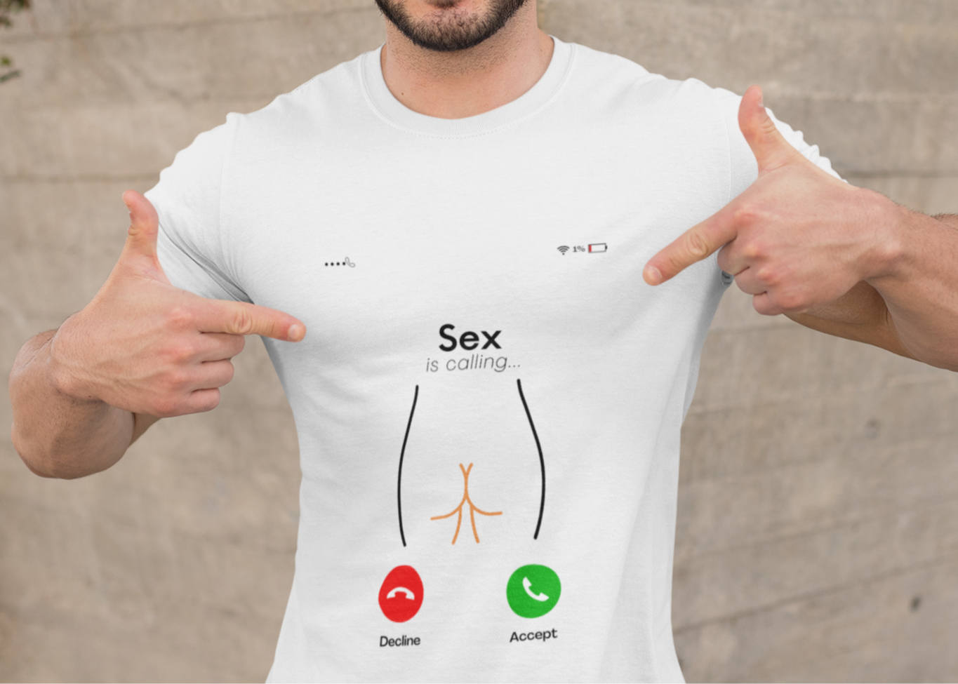 Sex is Calling T-Shirt - Bold and Playful Statement