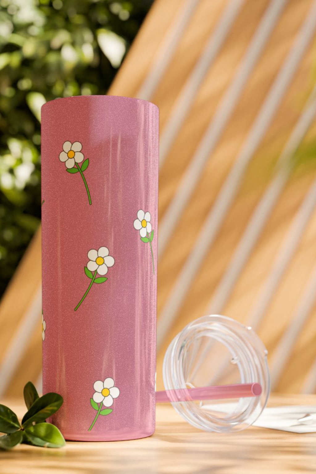 Tumbler Daisy Elegance - 20oz Fresh and Minimalist