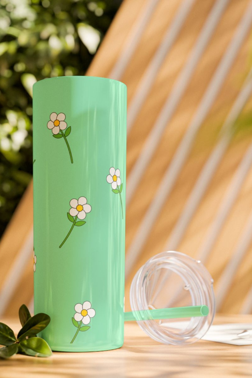 Tumbler Daisy Elegance - 20oz Fresh and Minimalist