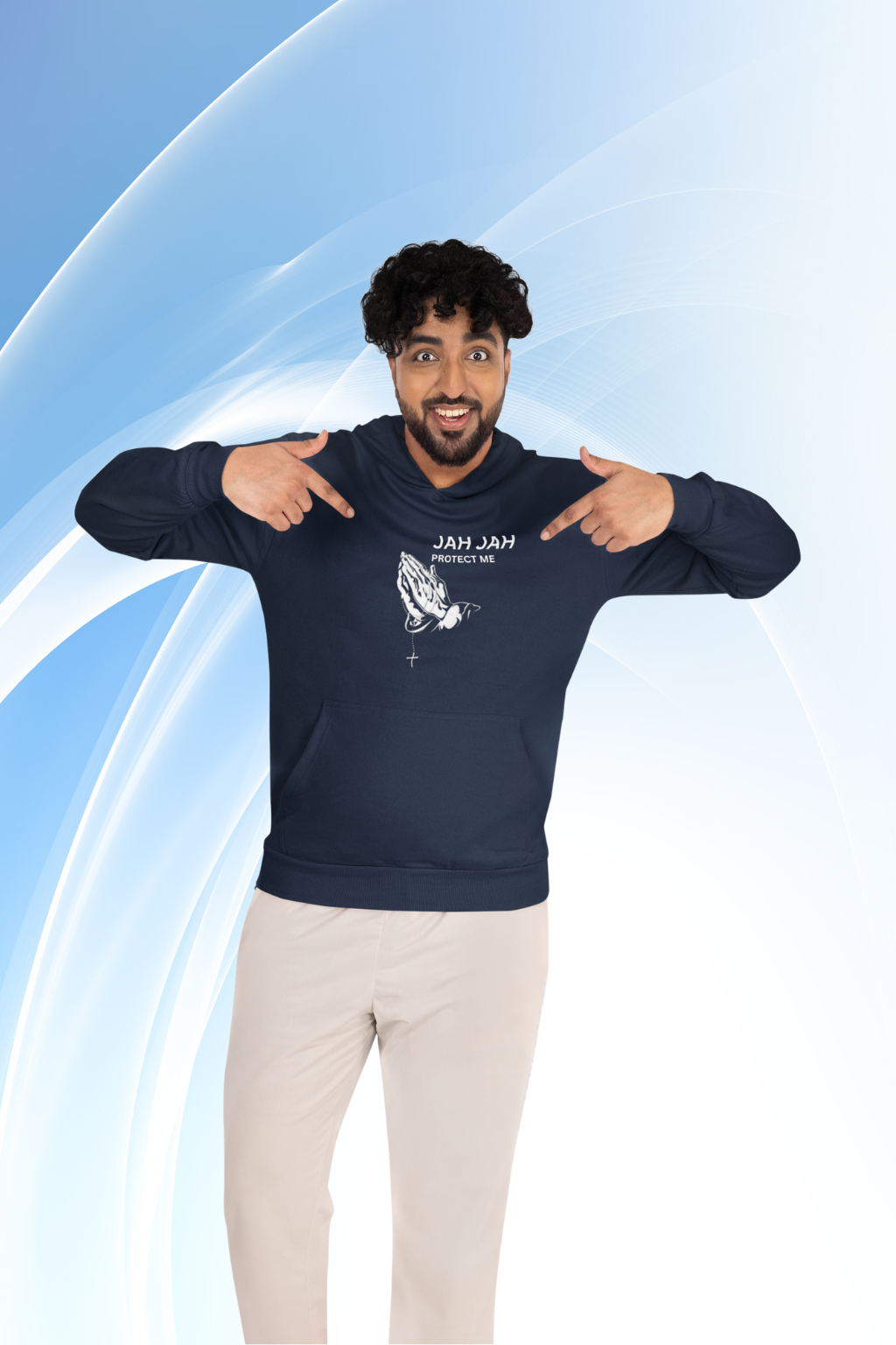 Jah Jah Protect Me Hoodie - Spiritual Fleece Sweatshirt for Comfort & Style