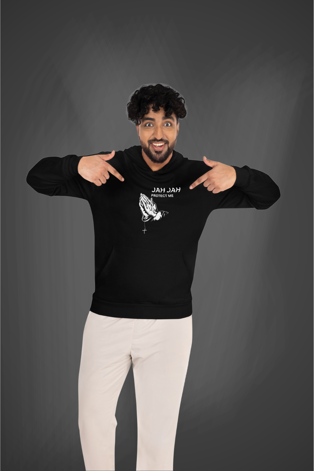 Jah Jah Protect Me Hoodie - Spiritual Fleece Sweatshirt for Comfort & Style