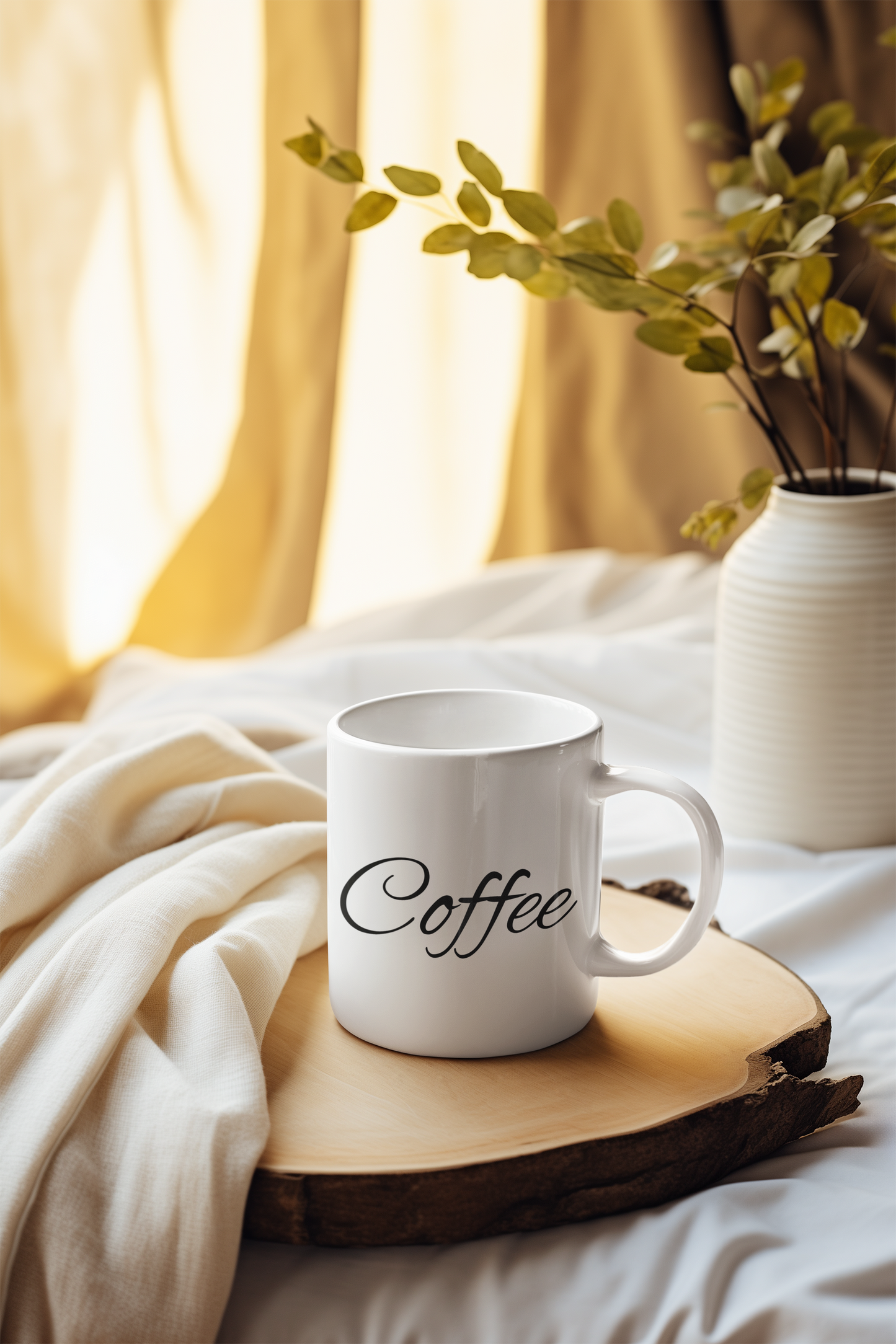 Elegant Coffee Quote Ceramic Mug - 11oz & 15oz