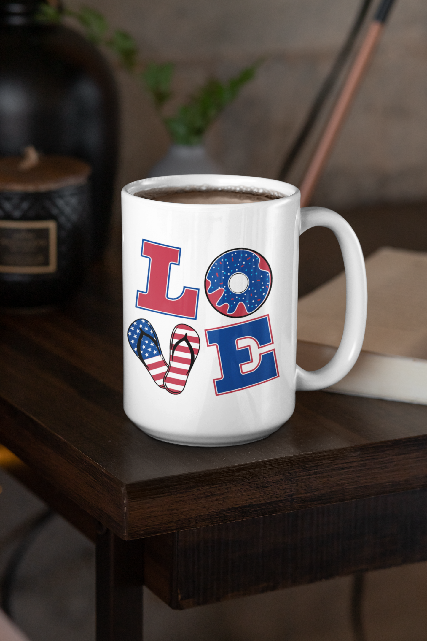 Patriotic Love Ceramic Mug - 11oz & 15oz - Perfect for Holidays & Celebrations