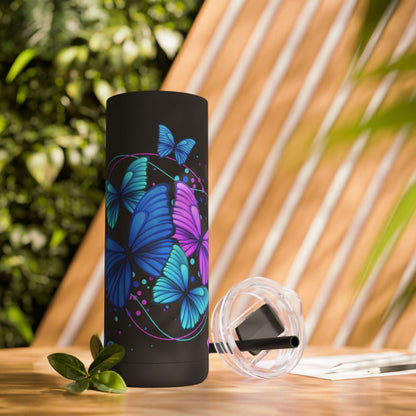 Tumbler Butterfly Glow - 20oz Elegance in Motion