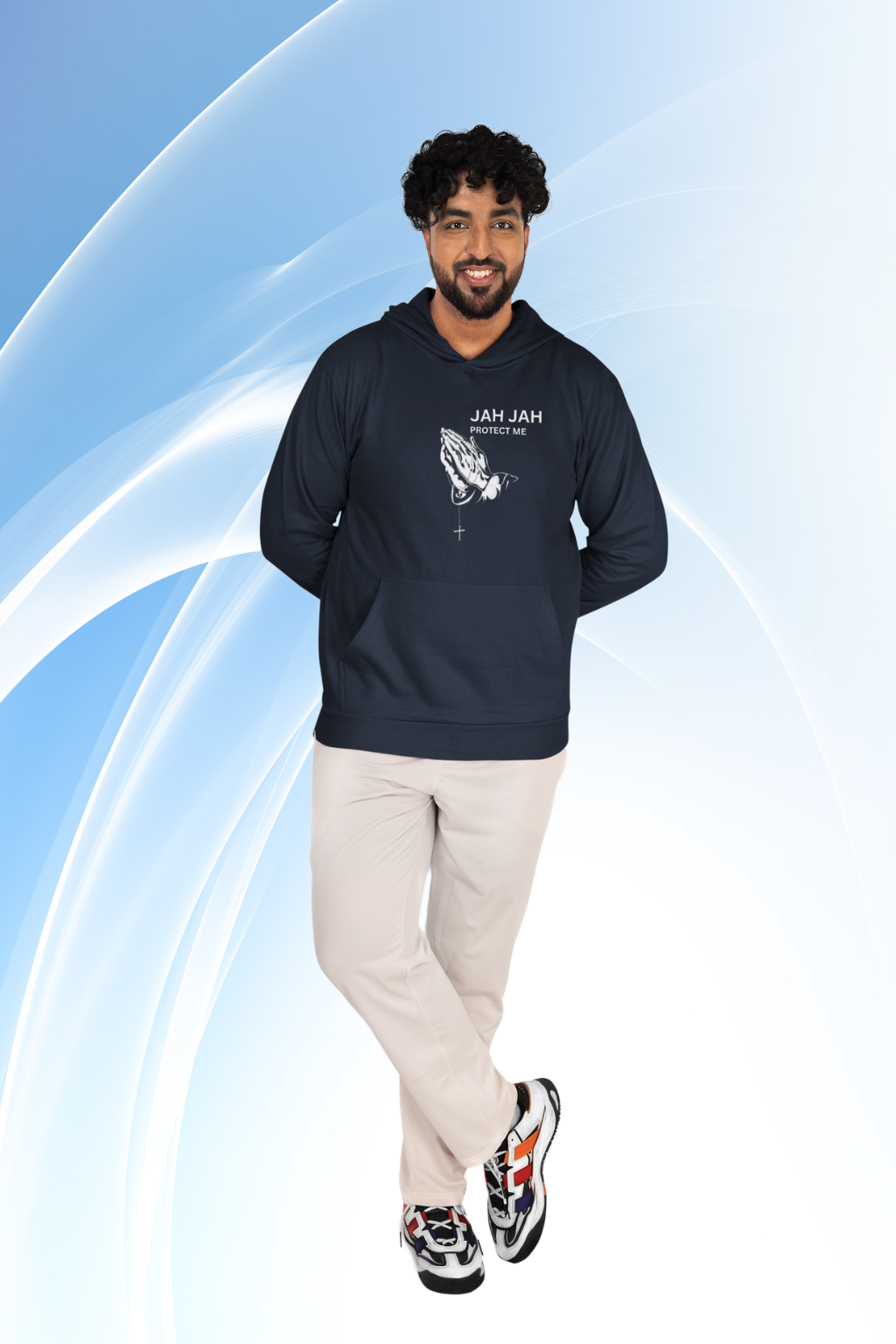 Jah Jah Protect Me Hoodie - Spiritual Fleece Sweatshirt for Comfort & Style