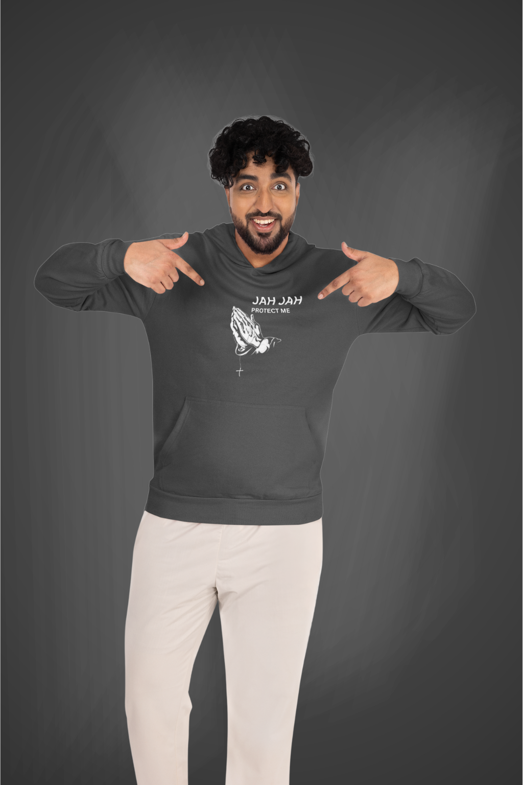 Jah Jah Protect Me Hoodie - Spiritual Fleece Sweatshirt for Comfort & Style
