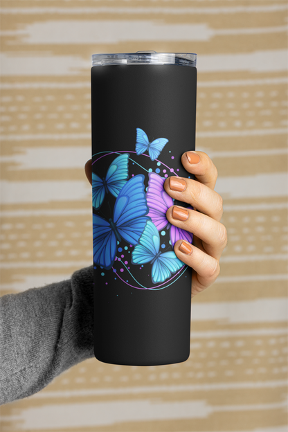 Tumbler Butterfly Glow - 20oz Elegance in Motion